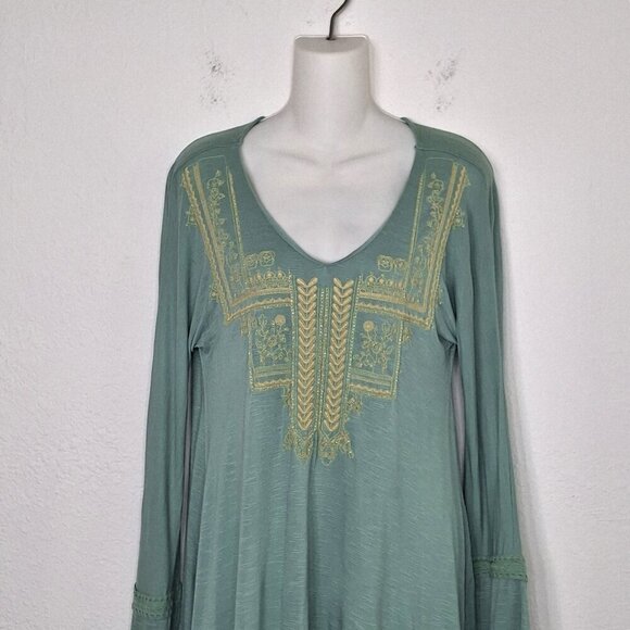 Sundance Embroidered Tunic Sz S Beaded Bell Sleeves Fairycore Whimsigoth Boho - Picture 7 of 16